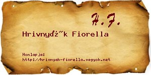 Hrivnyák Fiorella névjegykártya